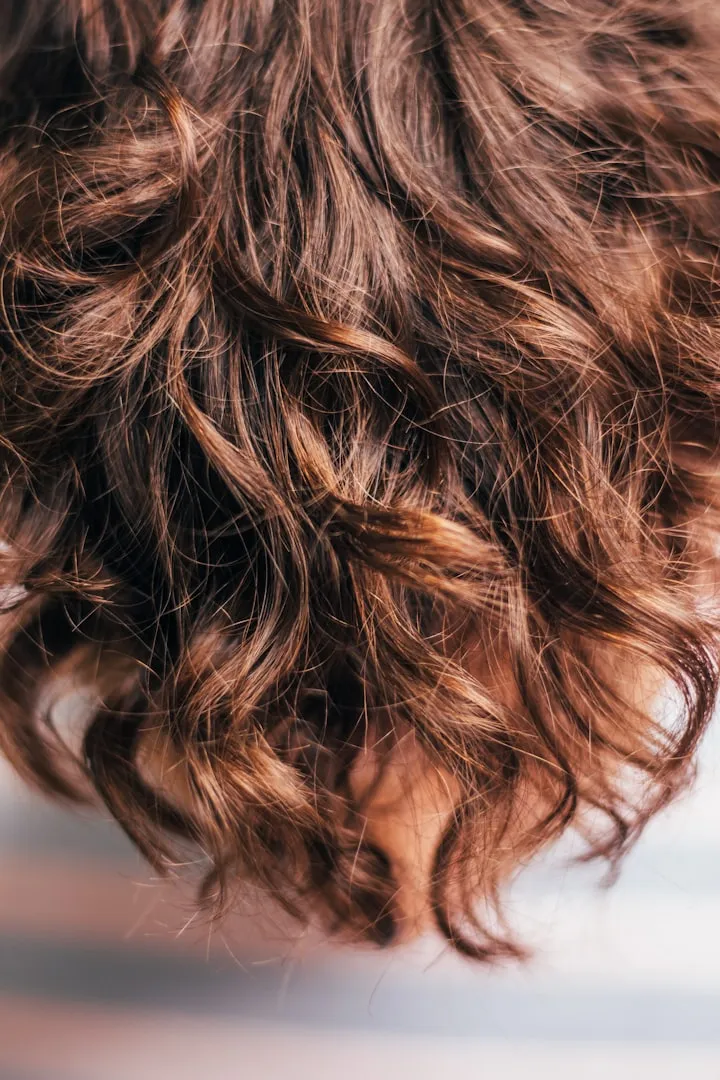 Close up portrait celebrating curl texture